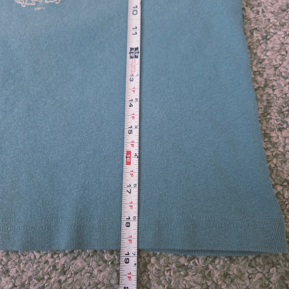 VTG Harley Davidson Womens 3/4 Sleeve T-Shirt‎ Teal Blue Ringer 1995 USA Size M - Picture 10 of 13